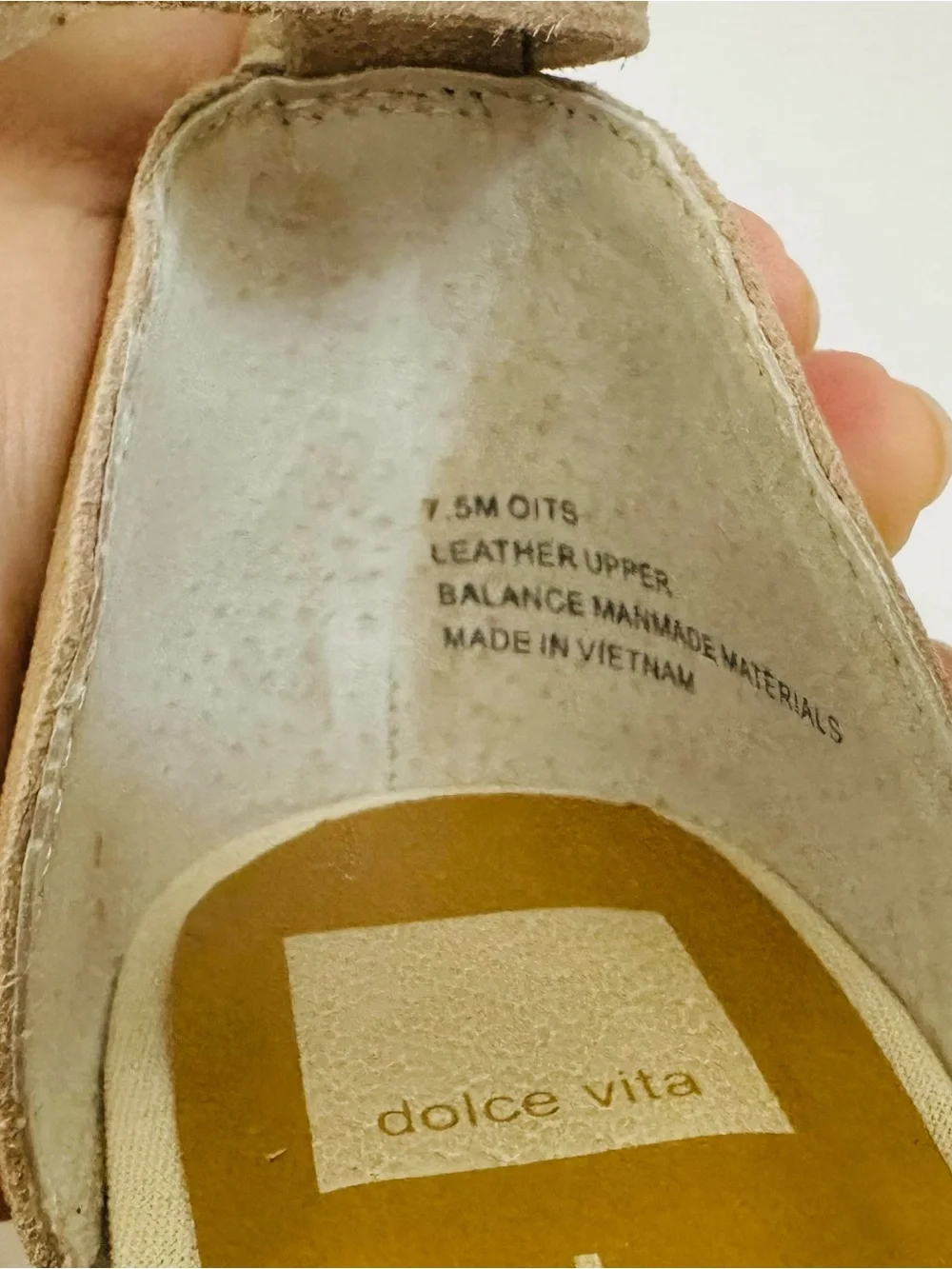 NEW Dolce Vita Otis Platform Wedge Espadrille Suede Sandals Size 7.5